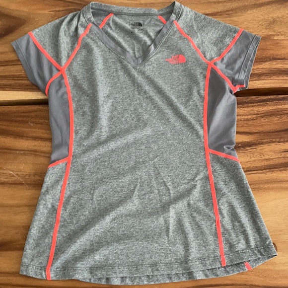 The North Face Tops - Nike tshirt, gray with neon coral trim